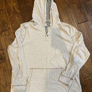 Men's Casual Beige Hoodie Sweatshirt